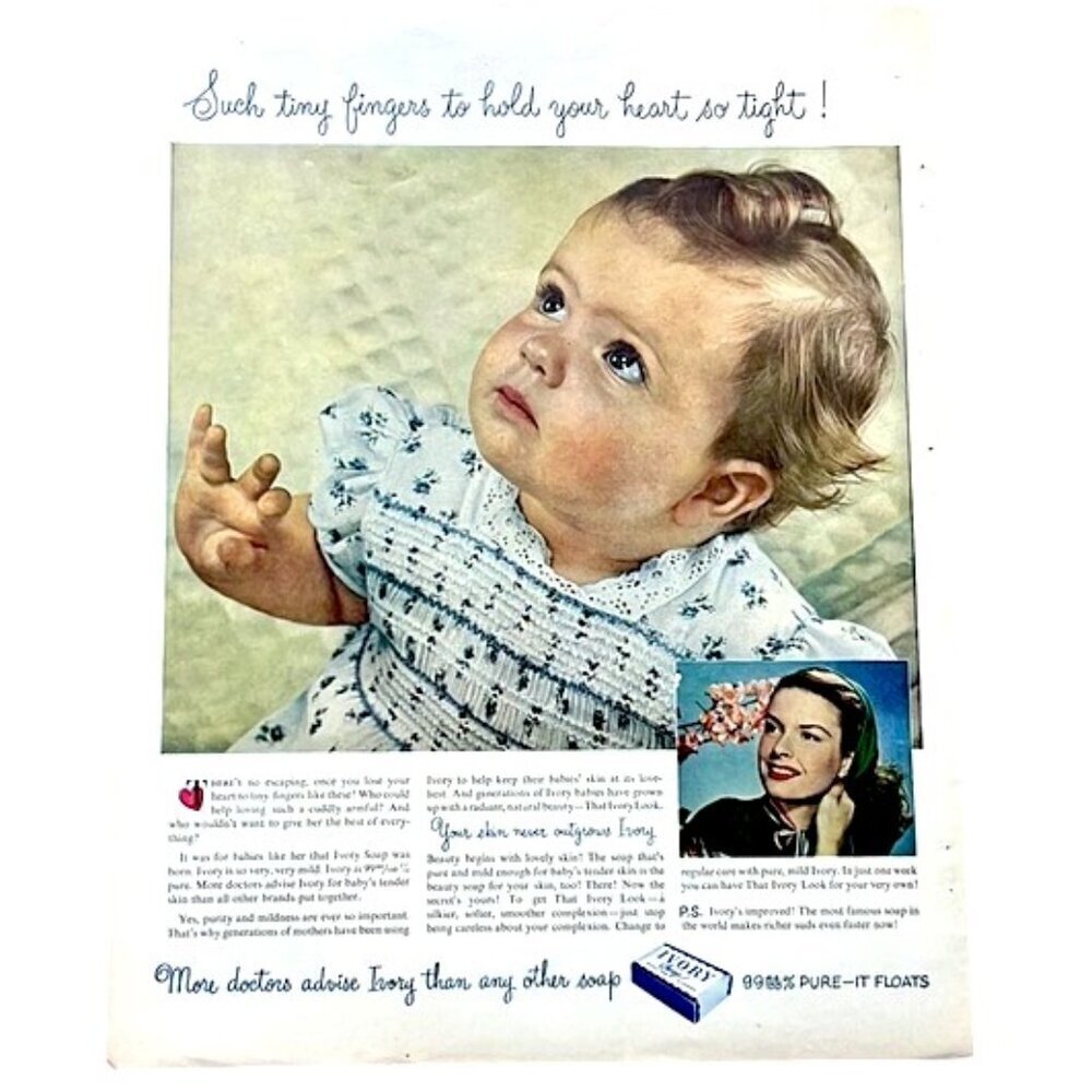 Vintage 1948 Ivory Soap Original Print Ad